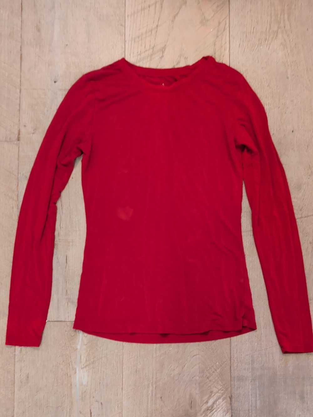 Cuddl Duds Soft Long Sleeve Red Top